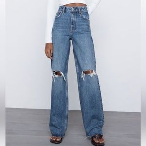 Zara Wide Leg Full Length Jeans